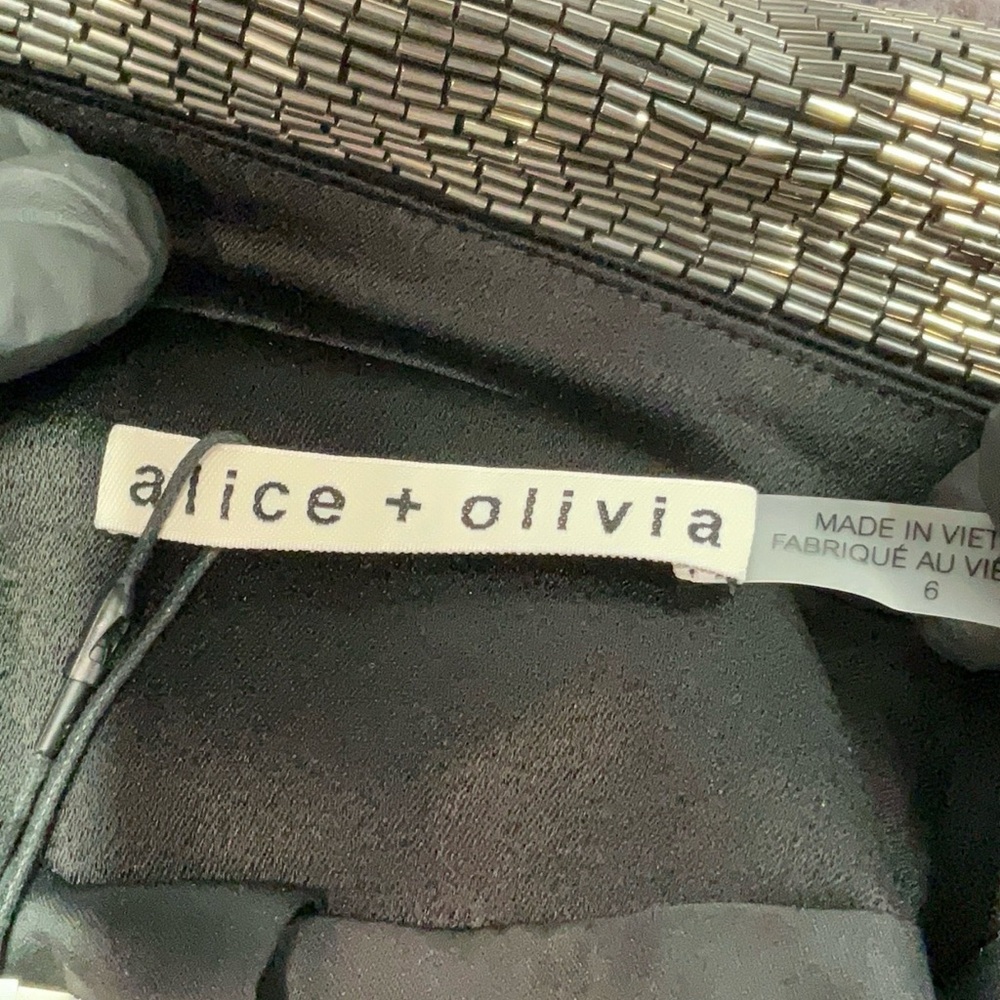 Alice + Olivia NWT Elegant Black Blazer with Embelished Accents - Picture 5 of 6